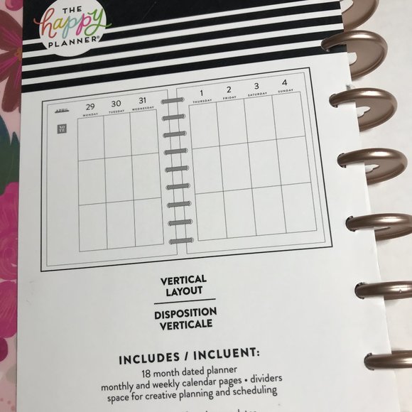 The Happy Planner Classic 18 Month Vertical Layout You Are Beautiful - Picture 9 of 10